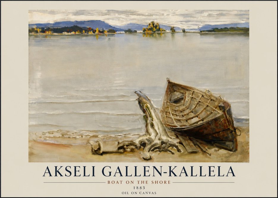 Akseli Gallen-Kallela Boat on the Shore No3 - Póster