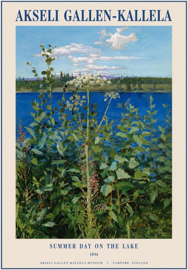 Akseli Gallen-Kallela Summer Day on the Lake No1 - Póster