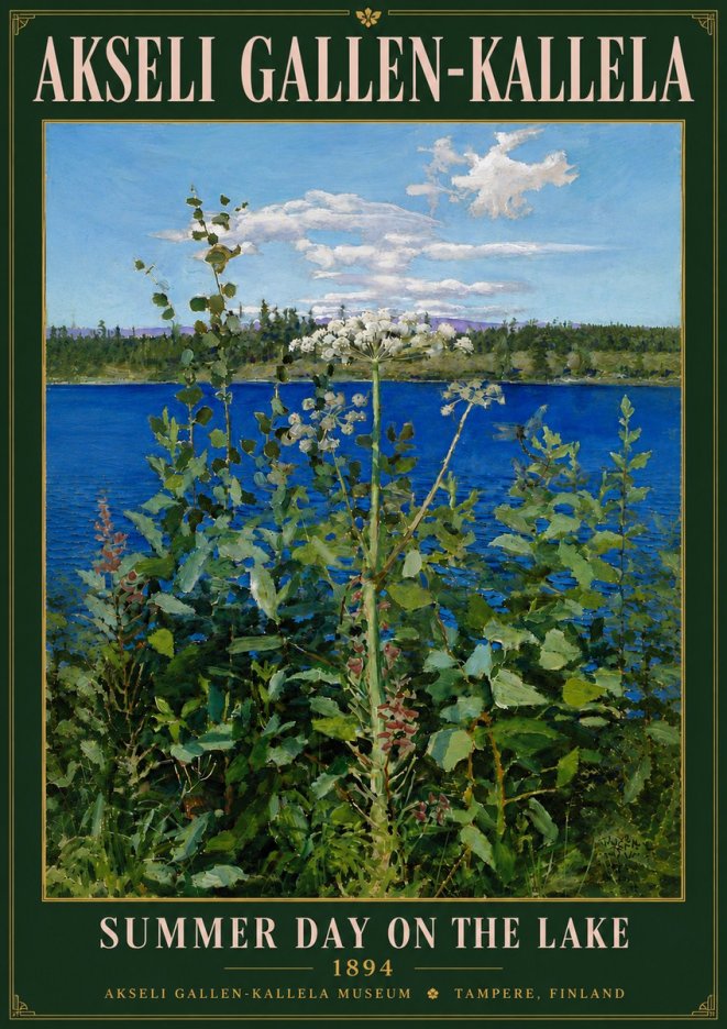 Akseli Gallen-Kallela Summer Day on the Lake No5 - Póster