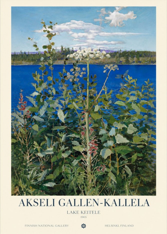 Akseli Gallen-Kallela Summer Day on the Lake No6 - Póster