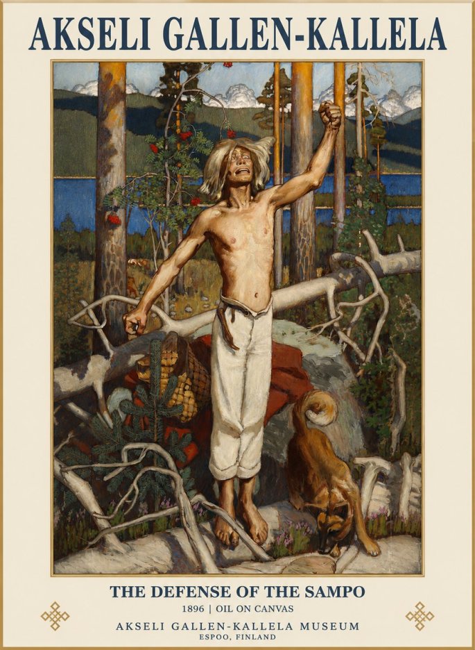 Akseli Gallen-Kallela The Defense of the Sampo No1 - Póster