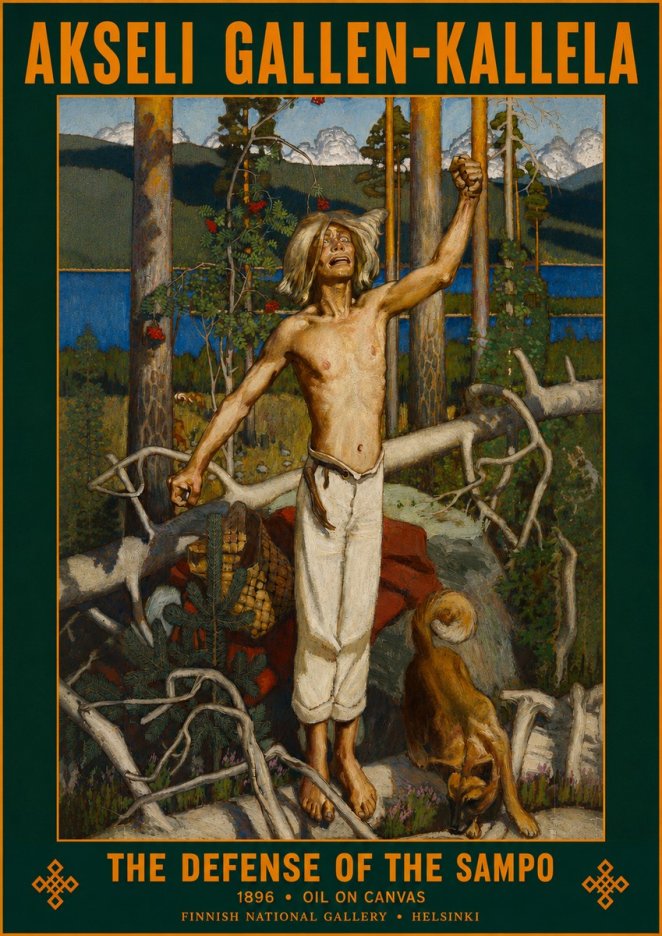 Akseli Gallen-Kallela The Defense of the Sampo No2 - Póster