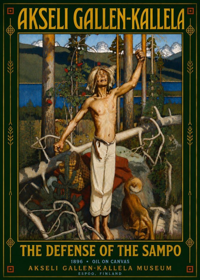 Akseli Gallen-Kallela The Defense of the Sampo No6 - Póster