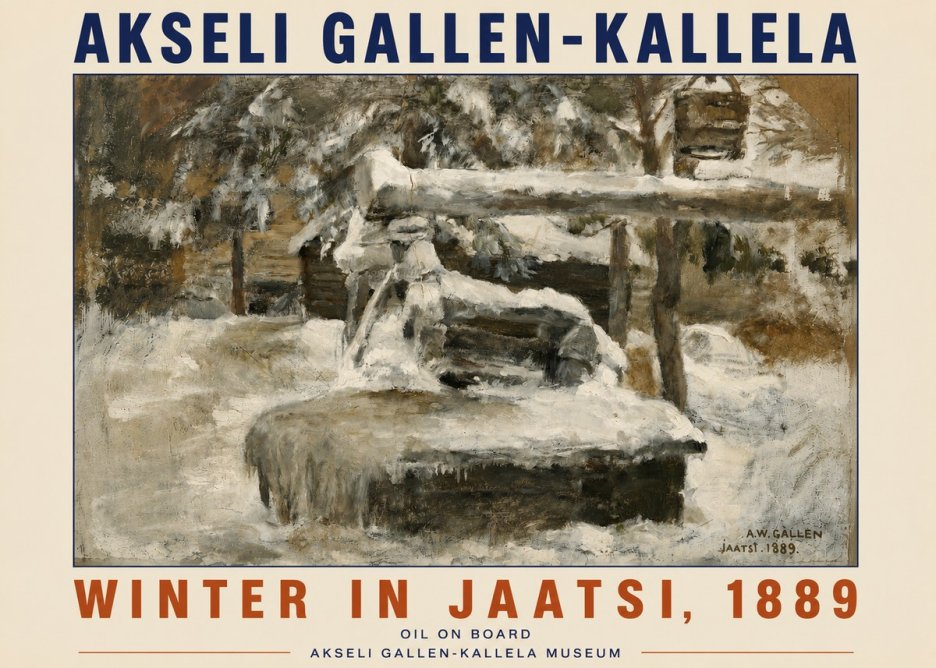 Akseli Gallen-Kallela Winter in Jaatsi, 1889 No4 - Póster
