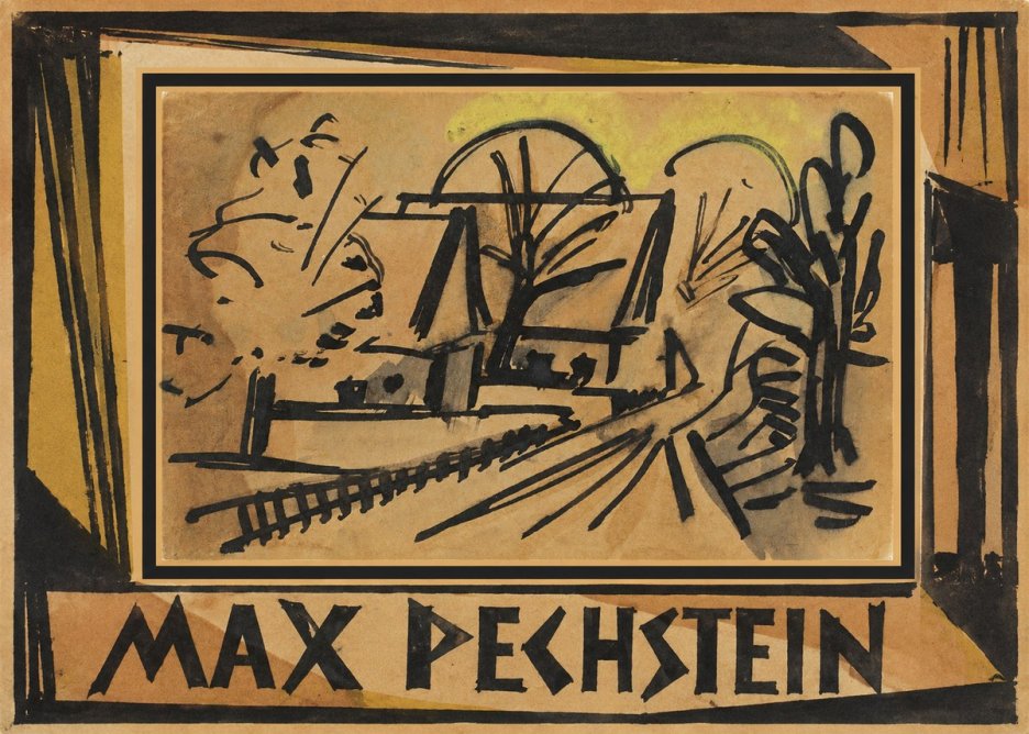 Max Pechstein Abstract Village Landscape No1 - Póster