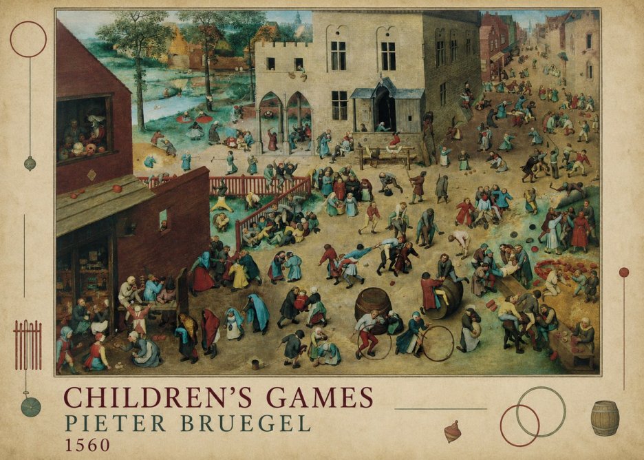 Pieter Bruegel Children's Games III No4 - Póster