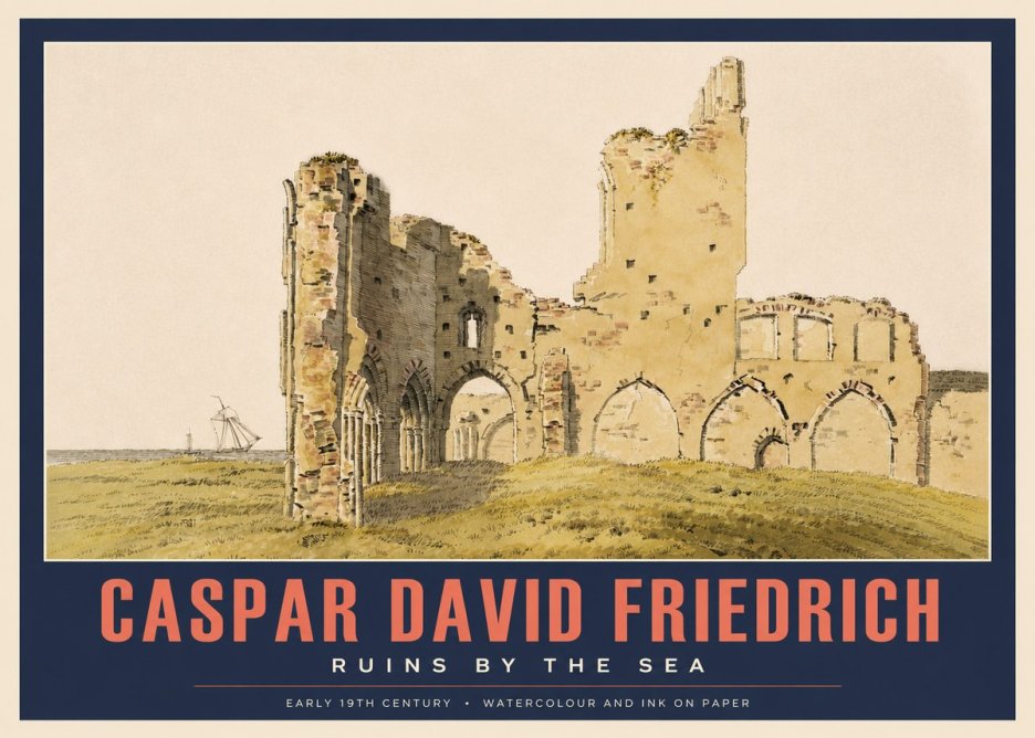 Caspar David Friedrich Ruins by the Sea No3 - Póster