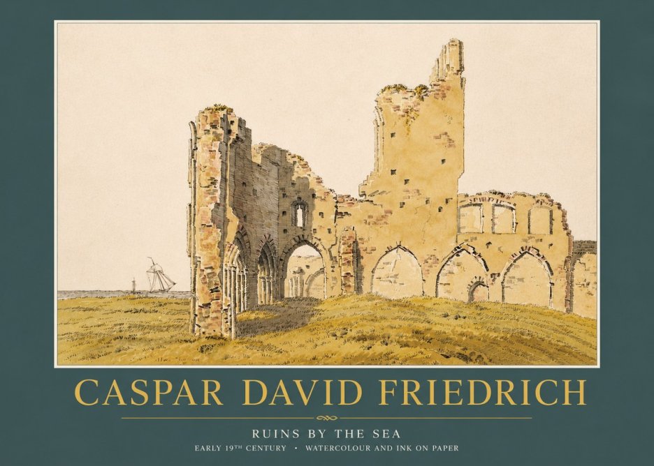Caspar David Friedrich Ruins by the Sea No4 - Póster