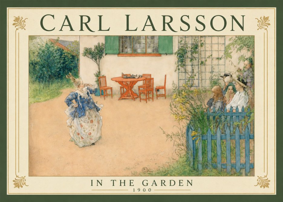 Carl Larsson In the Garden No4 - Póster