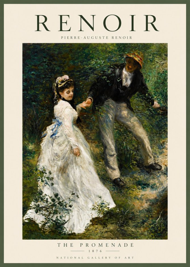 Renoir The Promenade No2 - Póster