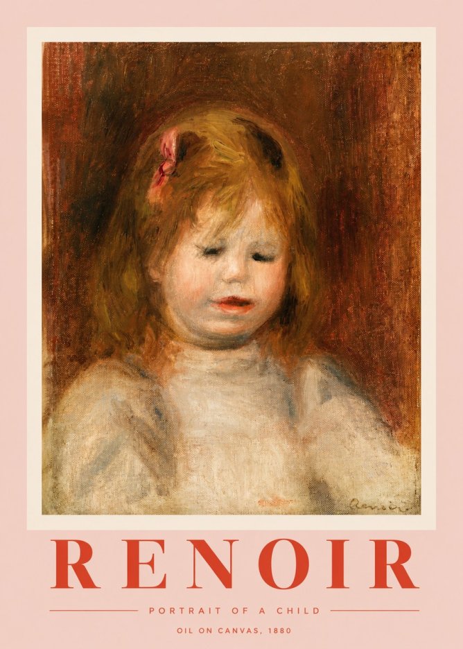Renoir Portrait of a Child I No2 - Póster