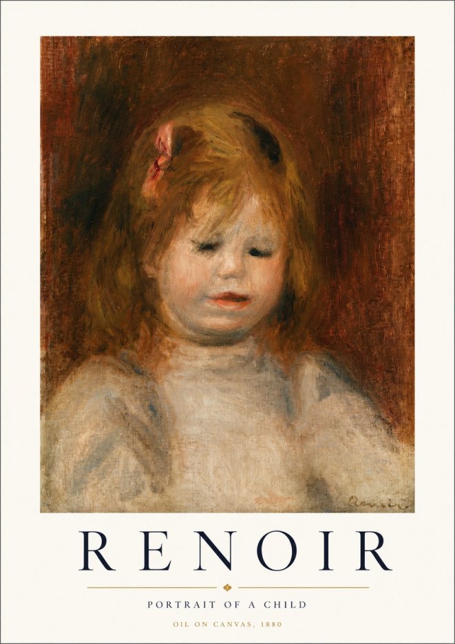 Renoir Portrait of a Child I No3 - Póster