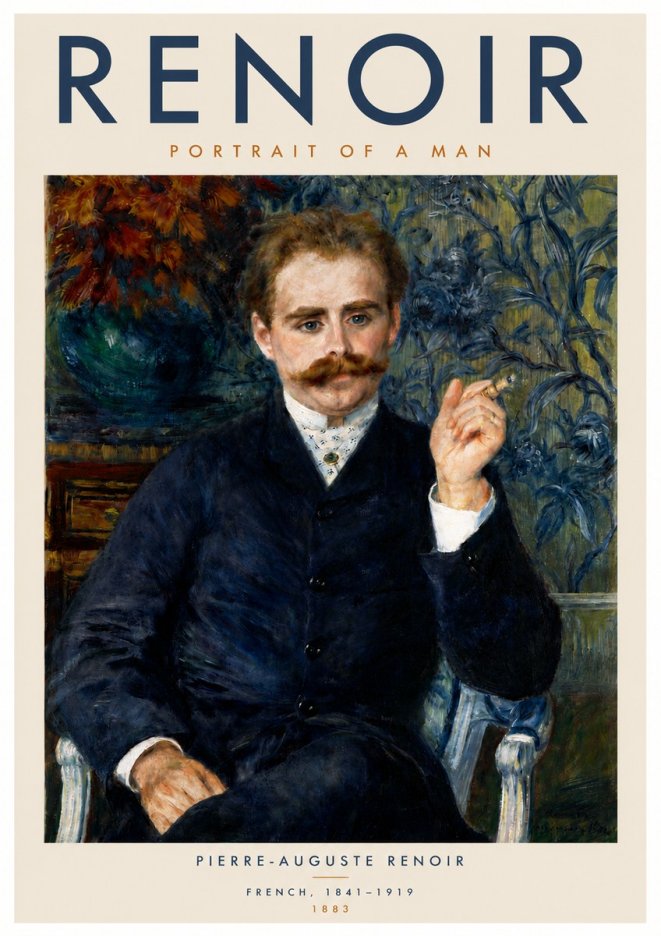 Renoir Portrait of a Man No6 - Póster