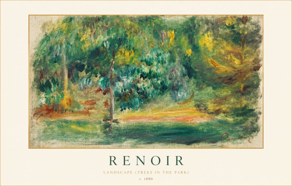 Renoir Landscape (Trees in the Park) No1 - Póster
