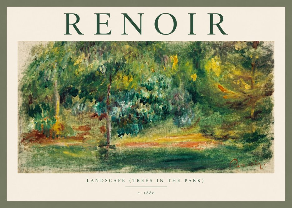 Renoir Landscape (Trees in the Park) No2 - Póster