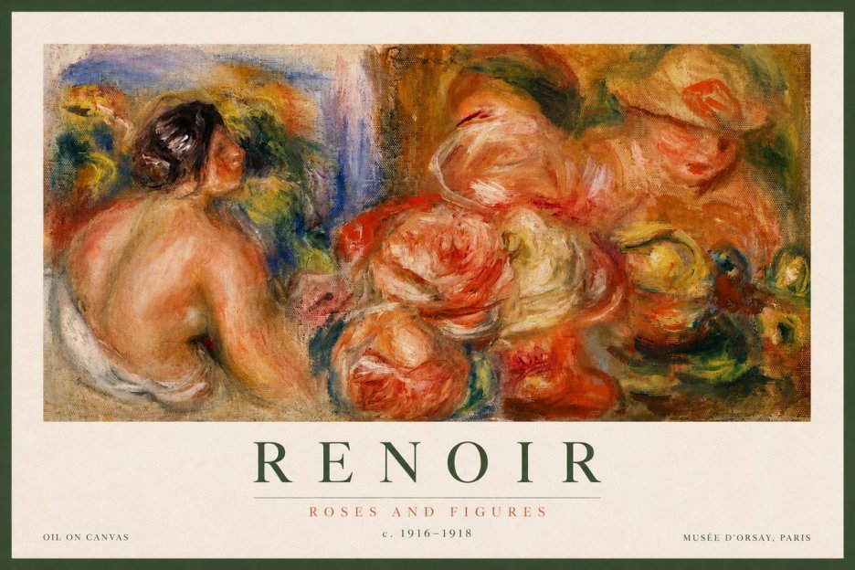Renoir Roses and Figures No2 - Póster