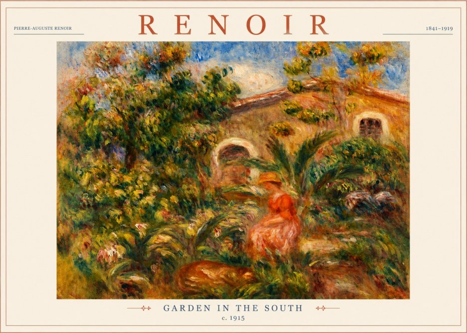 Renoir Garden in the South No3 - Póster