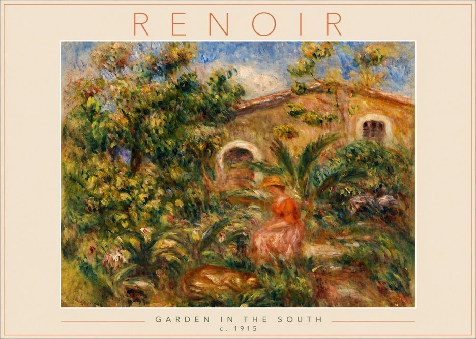 Renoir Garden in the South No4 - Póster