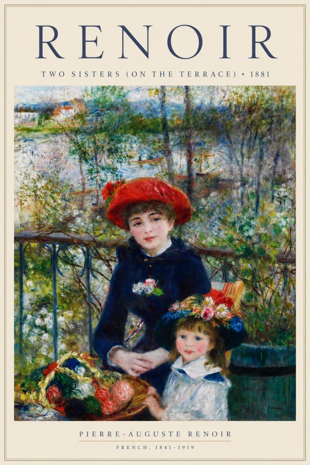 Renoir Two Sisters (on the Terrace) No3 - Póster