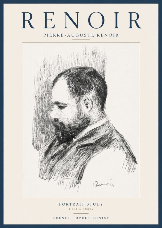 Renoir Portrait Study I No2 - Póster