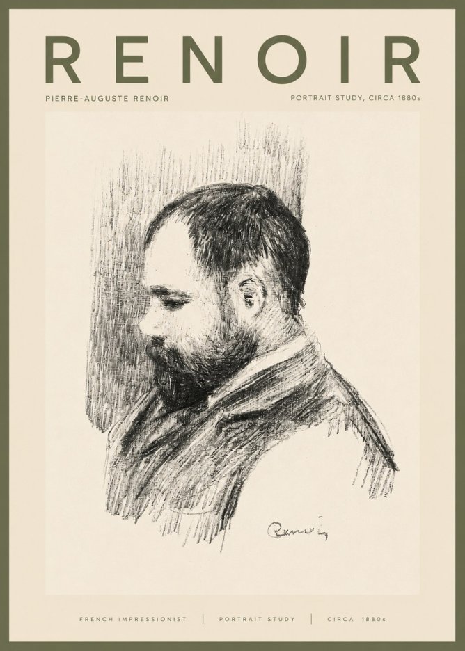 Renoir Portrait Study I No3 - Póster