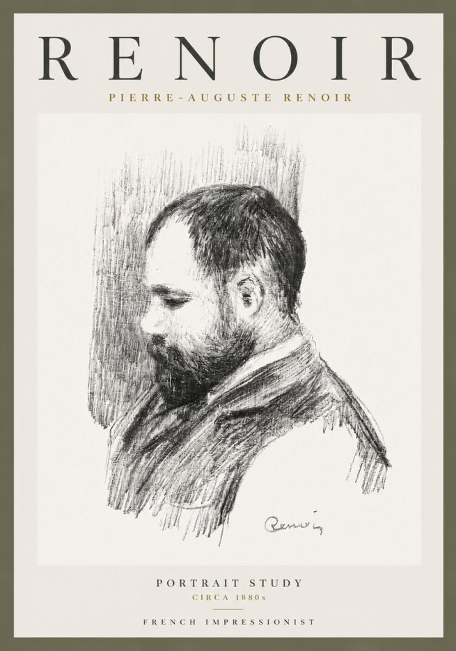 Renoir Portrait Study I No5 - Póster