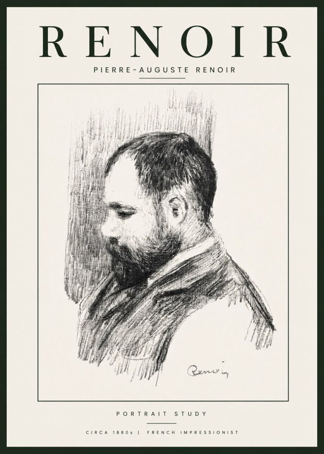 Renoir Portrait Study I No6 - Póster