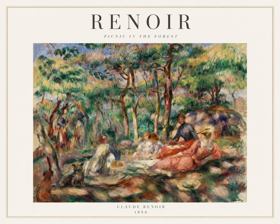 Renoir Picnic in the Forest No1 - Póster