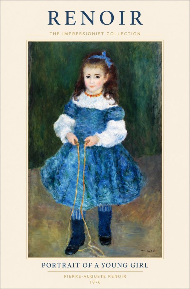 Renoir Portrait of a Young Girl III No1 - Póster
