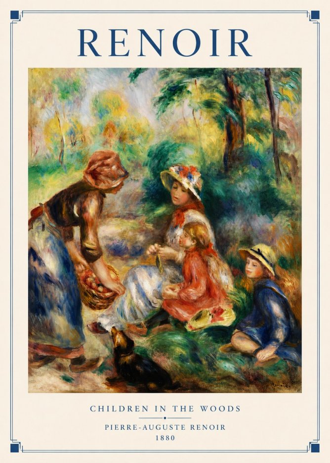 Renoir Children in the Woods No2 - Póster