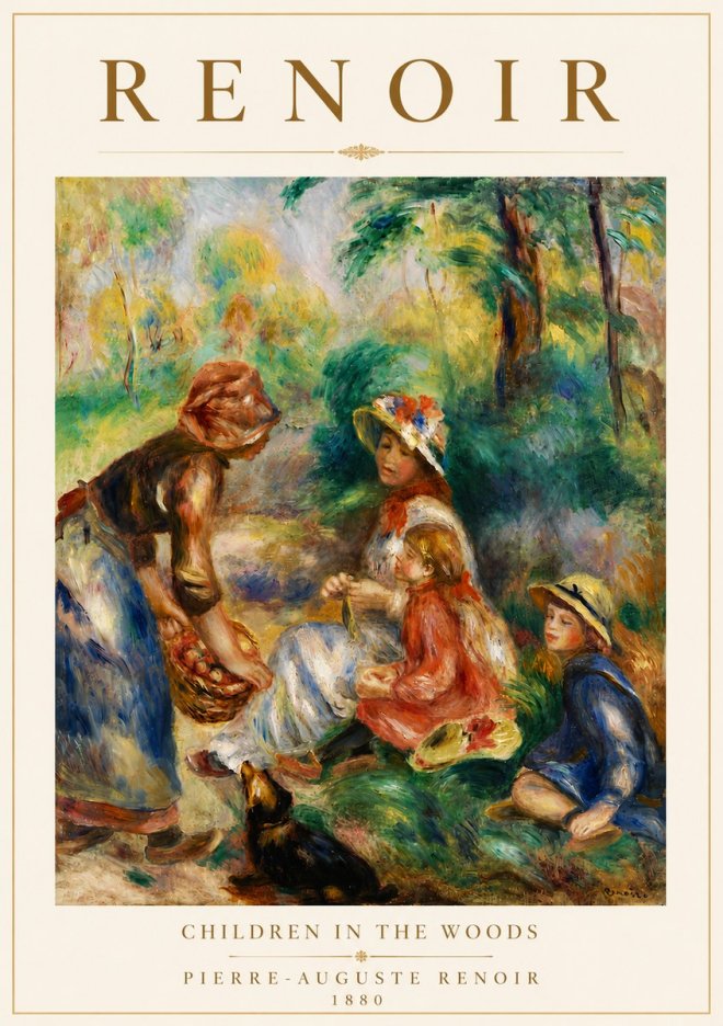 Renoir Children in the Woods No5 - Póster