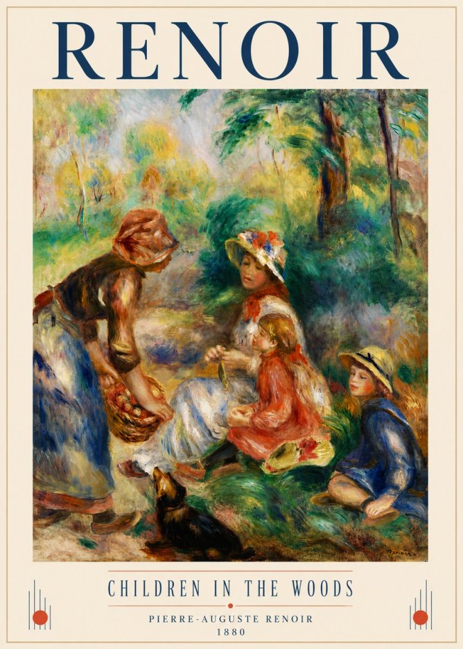 Renoir Children in the Woods No6 - Póster