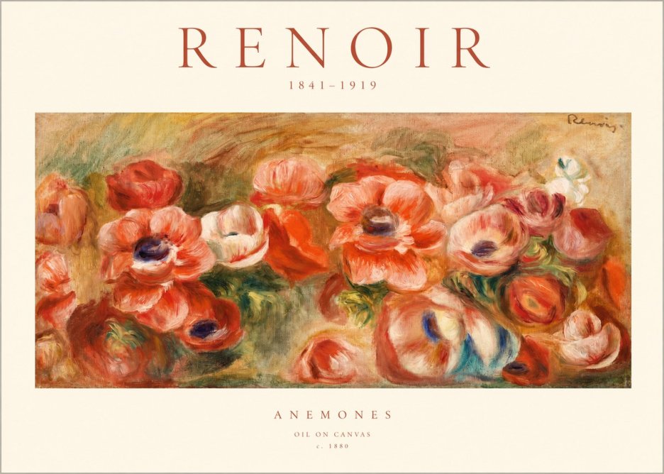 Renoir Anemones No1 - Póster