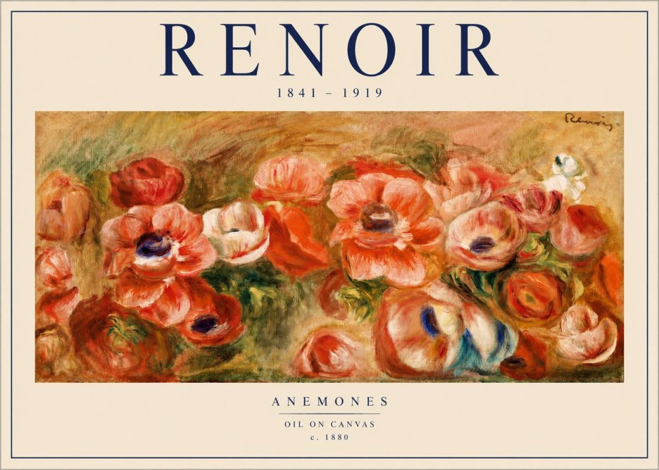 Renoir Anemones No3 - Póster