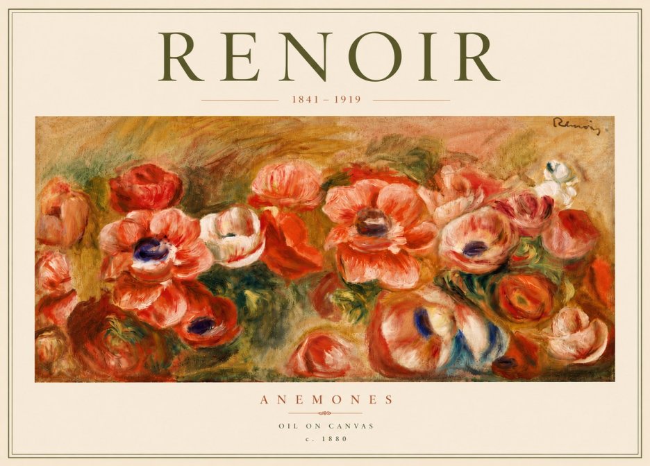 Renoir Anemones No5 - Póster
