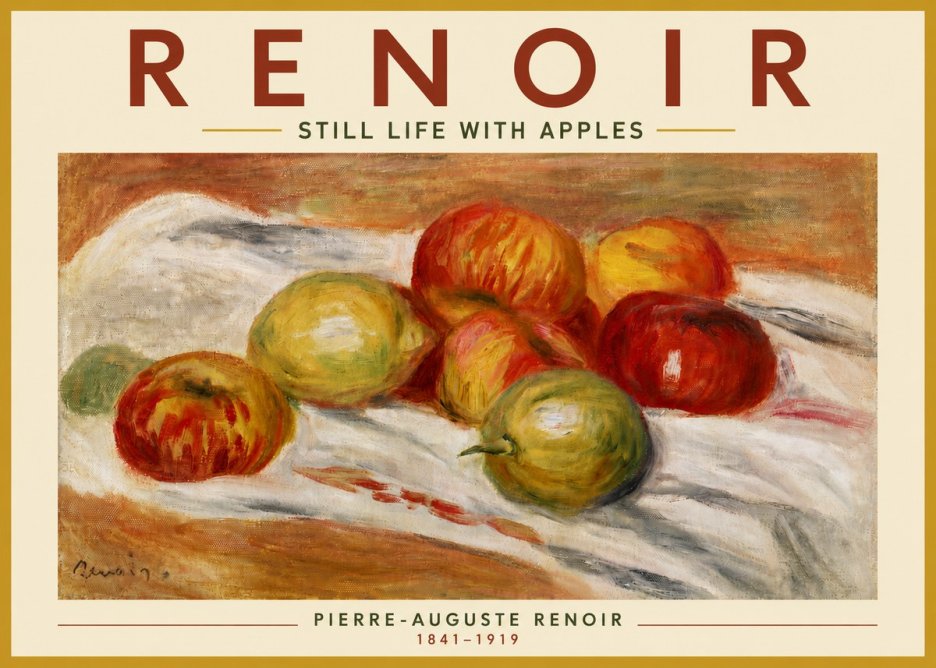 Renoir Still Life with Apples No5 - Póster