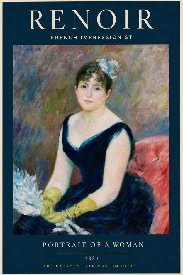 Renoir Portrait of a Woman No4 - Póster