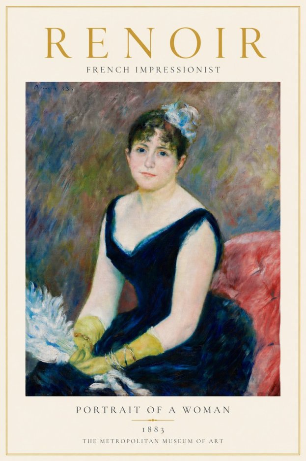 Renoir Portrait of a Woman No5 - Póster