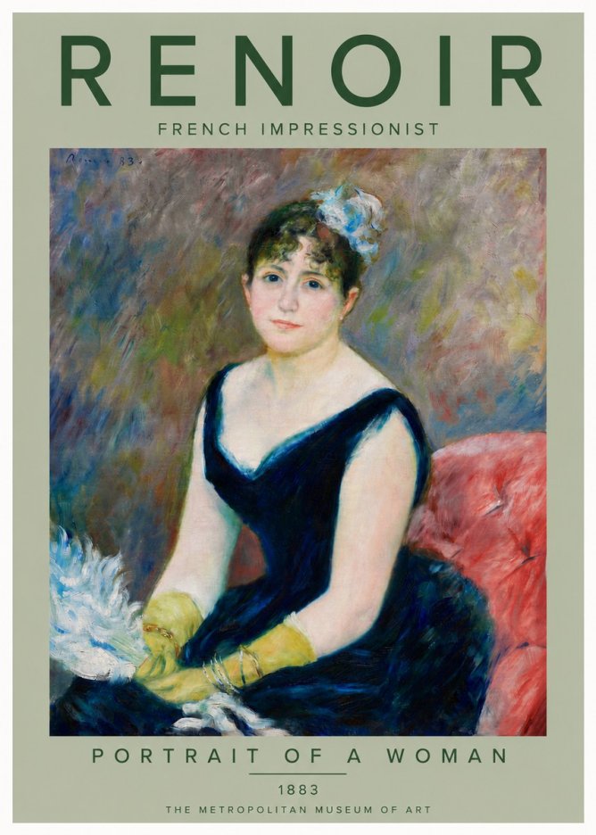 Renoir Portrait of a Woman No6 - Póster