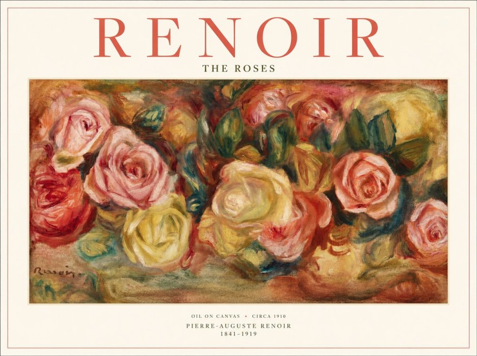 Renoir The Roses No1 - Póster