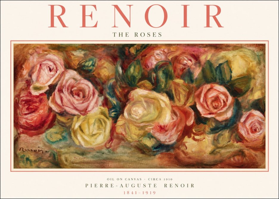 Renoir The Roses No2 - Póster