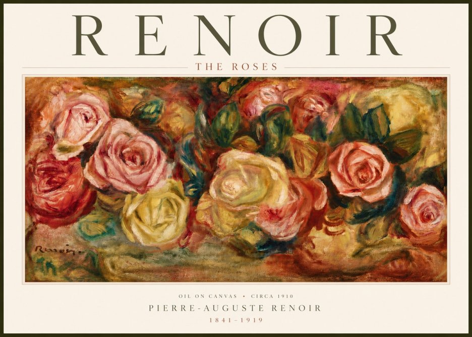 Renoir The Roses No5 - Póster