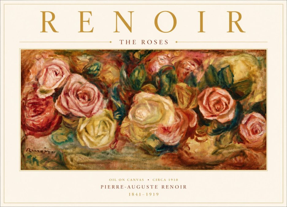 Renoir The Roses No6 - Póster