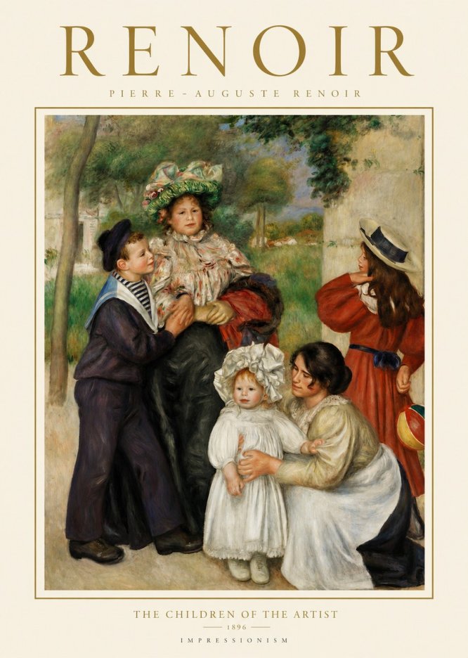 Renoir The Children of the Artist No2 - Póster
