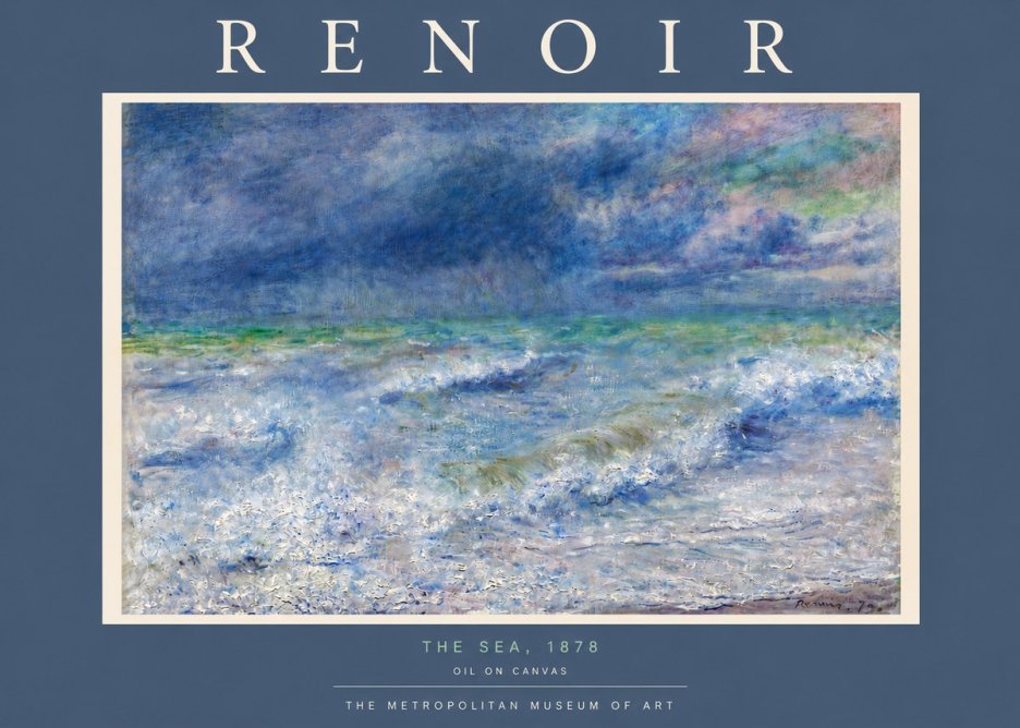Renoir The Sea No5 - Póster