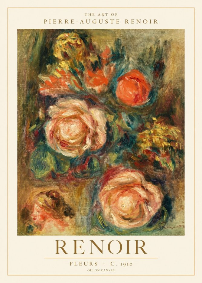 Renoir Fleurs No1 - Póster