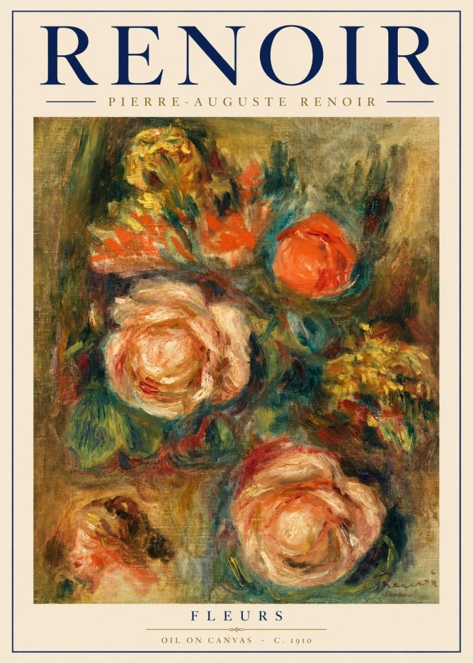 Renoir Fleurs No3 - Póster