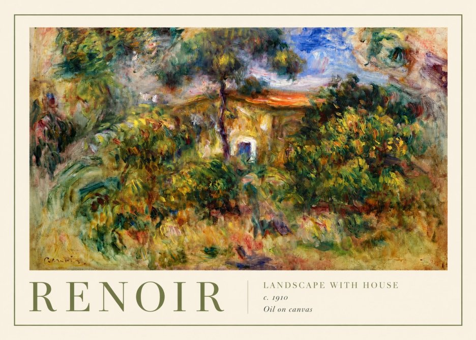 Renoir Landscape with House I No2 - Póster