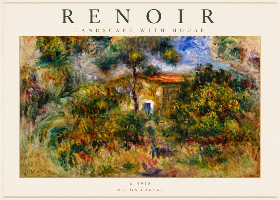 Renoir Landscape with House I No4 - Póster