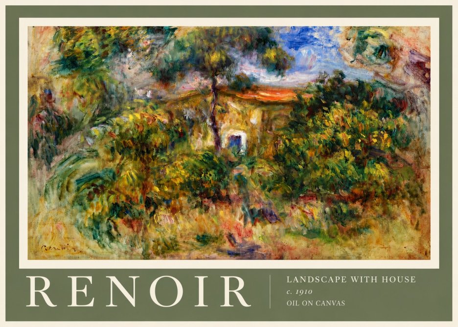 Renoir Landscape with House I No5 - Póster